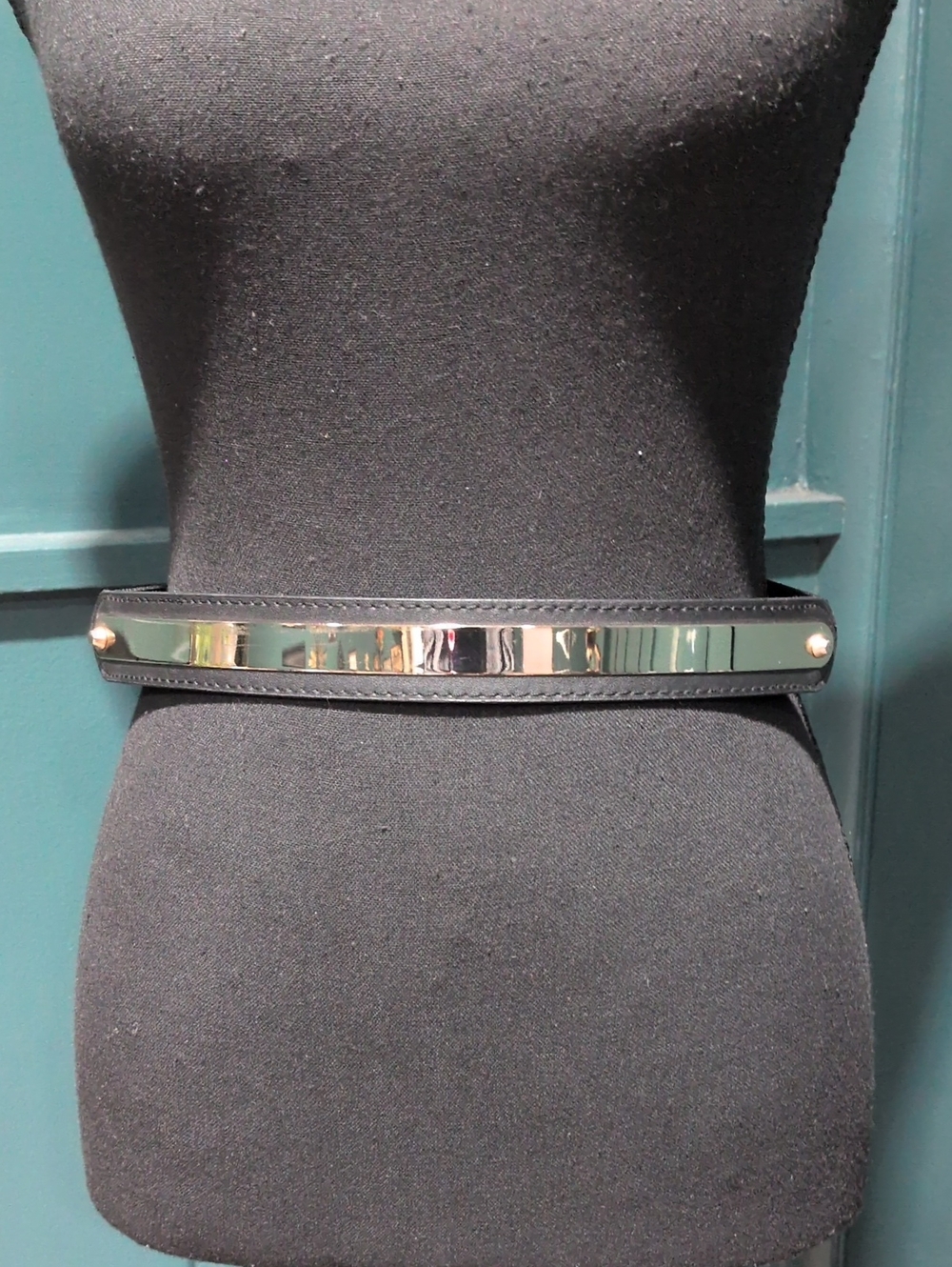 Gold Metallic Elastic Waist Belt